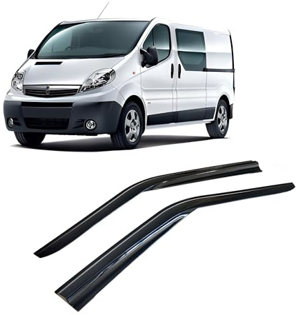 Rumplex Windabweiser Luftabweiser Regenabweiser Seitenfensterabweiser Kompatibel mit Opel Vivaro 2003-2015 Autofenster Regenschutz Regenabweiser Anklebbare Deflektoren 2 Stück Externe Passform