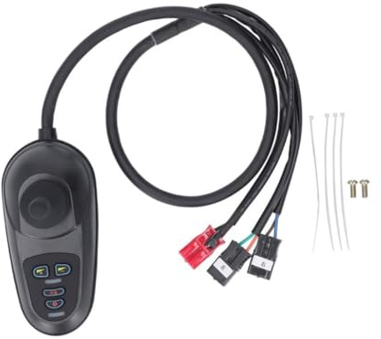 Oshhni Controlador de joystick para sillas de ruedas eléctricas con motor cepillado y función de estacionamiento, universal, 4 teclas, 45 a, 24 V para