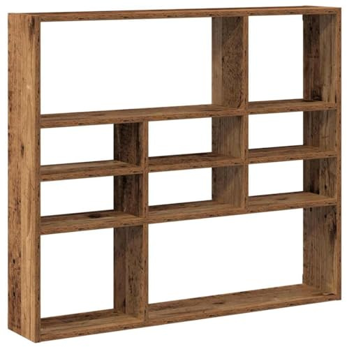 vidaXL Scaffale a Parete Legno Vecchio 90x16x78 cm Legno Multistrato, mensola a muro, mensola a parete, scaffalatura per ripostiglio, mensola a muro