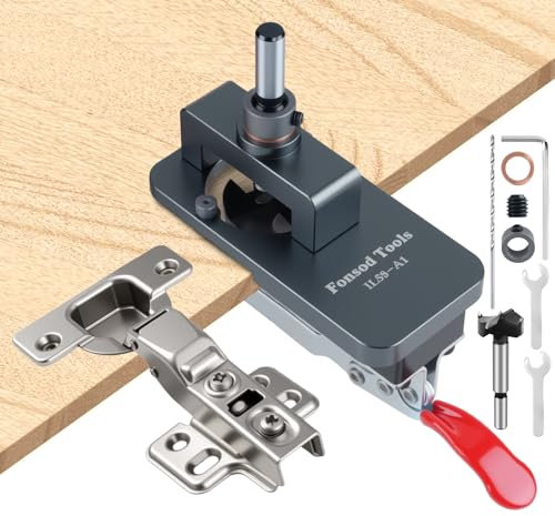 35 mm Scharnier Bohrschablone,Verdecktes Scharnier Jig, Scharnierlochbohrführung Locator Jig Tool für Holzbearbeitung，Scharnierlochbohrführung Locator Jig Tool