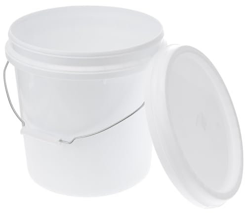 Healeved Sealed Barrel with Handle Food Grade Plastic Bucket Large Bucket Lid for Water Paint Pet Food Storage