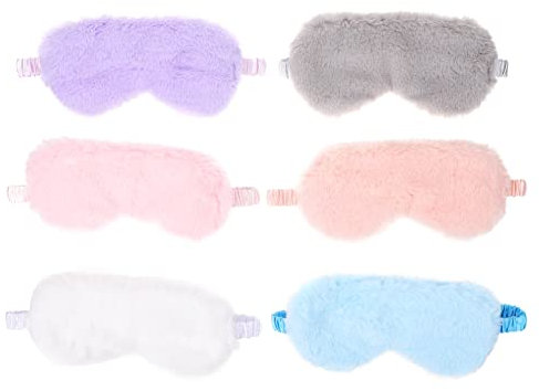 COLLBATH Lot De 6 Masques Pour Les Yeux Soins De La Peau Pour Dormir Bandeaux Confortables En Peluche Bloquant La Lumière Pour