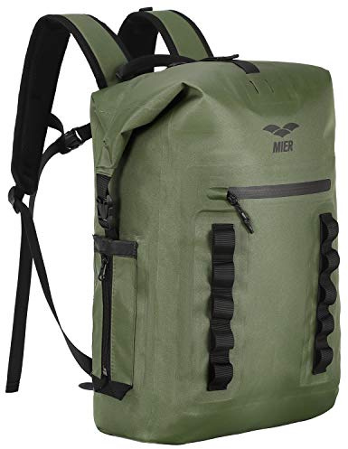 MlER Wasserdichter Rucksack 30L Trockensack Heavy Duty Roll-Top-Verschluss für Kajakfahren, Strand, Bootfahren, Schwimmen, Surfen
