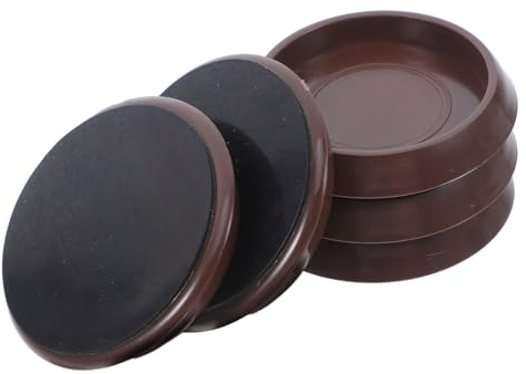 Sewroro 5pièces Lot de Coupelles Antidérapantes pour roulettes De Meubles Coussinets Plastique Résistants pour Protection Tapis Et Sols Butées Roues Chaise Support Stable Bruit