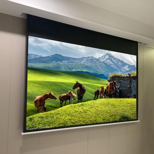Fabulcozy écran projecteur électrique Écran de Projection motorisé 100 Pouces 16:9