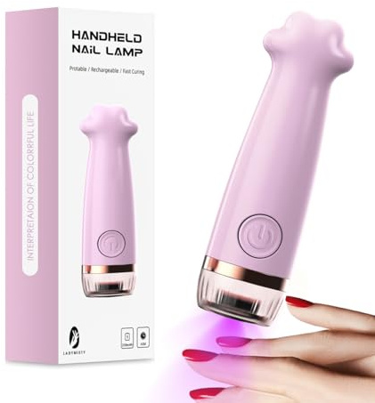 Riaisttd LED-Nagellampe, UV-Aushärtungs-Maniküre-Gerät, 2 Timer-Einstellungen, Acryl-Nageltrockner, Lampenstift, für Zuhause, Spa, Center, Schönheitssalon, Urlaub, Büro, Campus, Wohnheim