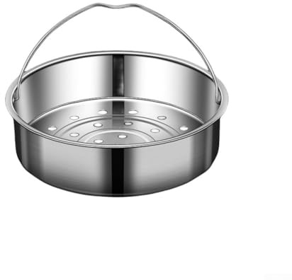 Cesta de vapor de acero inoxidable para cocinar verduras al vapor, frutas y arroz, accesorio de cocina multifuncional compatible con cocción lenta (20 cm)