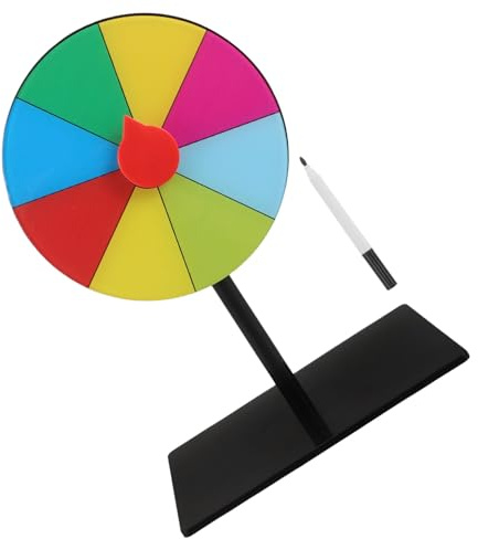 Beaupretty Ruota Rotante Sezioni Colorate Cancellabile Secco per Giochi di Festa di Natale e attività di Classe