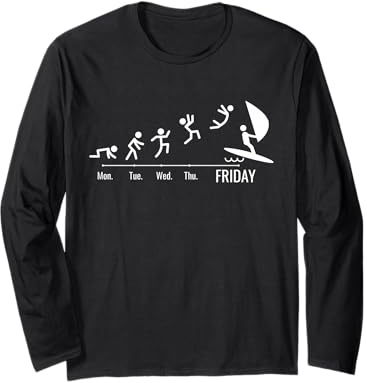 Windsurfing Segel Surfbrett Windsurfen Wochenende Windsurf Langarmshirt