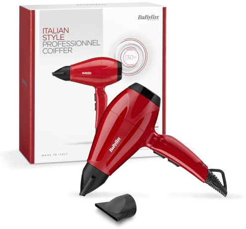 BaByliss Pro Intense 2400 AC-Motor-Haartrockner, 6615E Rot