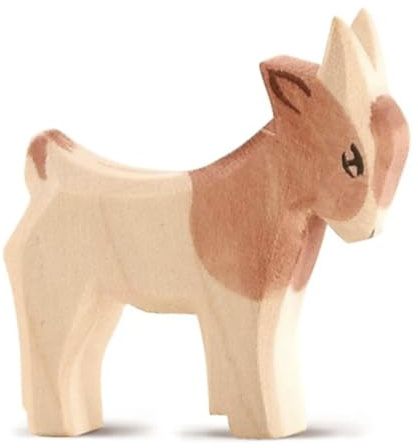 Ostheimer 11715 Zicklein stehend aus Holz Höhe 6cm Serie Familie & Bauernhof handbemalt