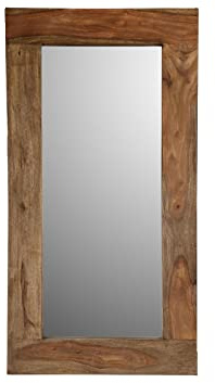 MASSIVMOEBEL24.DE Spiegel Sheesham grau geölt Nature Grey #01 | 115x3x60 cm (BxTxH) 11 kg Landhaus montiert vollmassiv