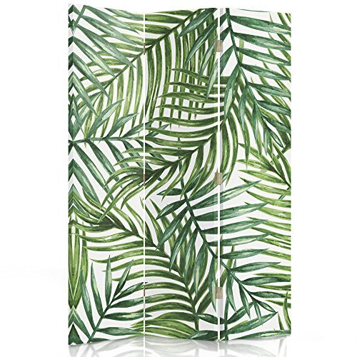 Feeby Paravento Astratto Arte 3 Parti 110x180 cm Unilaterale Pieghevole Separatore Decorazioni Parete Divisoria Parete Spagnola Soggiorno Ufficio Camera da letto Home Office Blu Giallo Multicolor