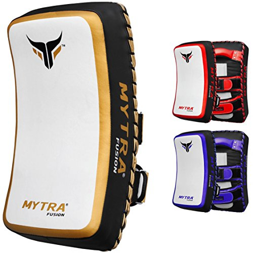 Paos Muay Thai Curved Paos Karate - PAO Muay Thai for Boxing, Kickboxing, MMA, Karate, Taekwondo, Training and Martial Arts Kicking Pads Foot and Elbow Target X 1 Unit Single