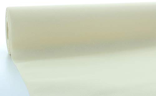 Mank Tischdeckenrollen Uni | Rollenware 120 cm x 25m aus Airlaid stoffähnlich Tischdecke für Gastronomie| (Creme, 120 cm x 25 m)
