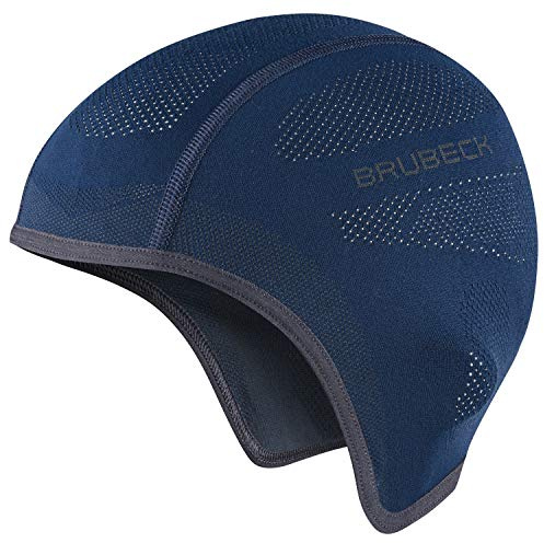 BRUBECK Funktionsmössa | Temperaturreglerande | Funktionell | Andningsbar | Motorcykel | Skidor | Löpning | HM10020A, marinblå, S-M