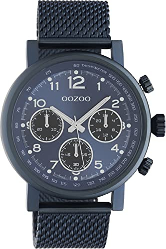 Oozoo Timepieces Herren Uhr - Armbanduhr Herren mit Milanaiseband | Hochwertige Uhr für Männer - Edle Analog Herrenuhr in rund C10701