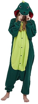SimZoo Pijama Mono de Animal para Adultos, Ropa de Dormir para Disfraz de Cosplay de Dinosaurio para Hombres y Mujeres, Ropa para el hogar Unisex de una Pieza Grande