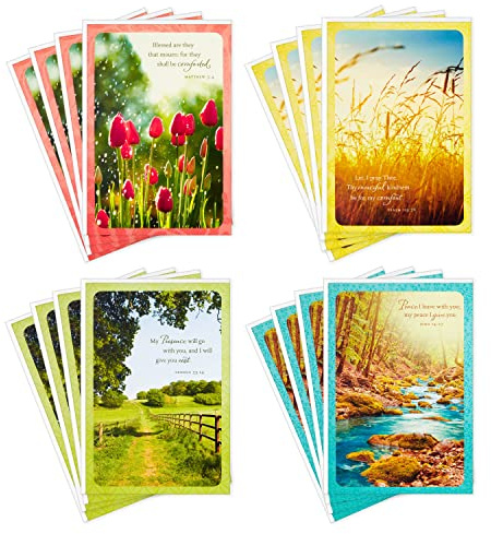 Hallmark Dayspring - Tarjetas de condolencias religiosas (oraciones cristianas, 16 tarjetas y sobres)