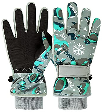 7-Mi Handschuhe für Kinder Winter Skihandschuhe Junge Mädchen Warme Fahrradhandschuhe Winddicht Wasserdicht 4-6 Jahre Outdoor Sport Snowboard Skifahren Radfahren Wandern