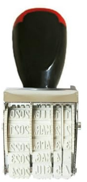 Timbro Datario Manuale (Mese in Italiano), Datario in Gomma Dimensioni Stampa 27 mm x 5 mm, Regolabile 12 Anni, per Casa, Negozio, Ufficio ecc. 2PCS - 12 ANNI