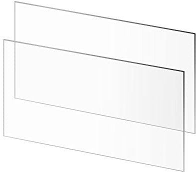 QWORK Clear Rigid Acrylic Sheets 24x48 (3/16 Thick) – 2 Pack Flat Display Panels for Craft, Sign, Frame Projects