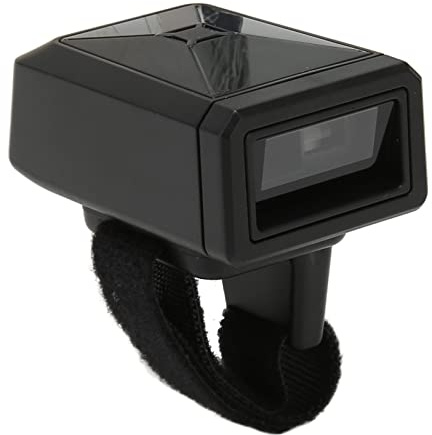 Yunseity Kabelloser 1D-Ring-Barcode-Scanner, Tragbarer 2,4-G-Bluetooth-USB-Finger-Barcode-Leser, Finger-Barcode-Scanner für Laptops, PCs, POS, Smartphones