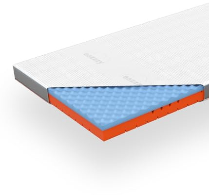 Genius eazzzy Topper Premium Cube Advance, 9 cm Höhe, Matratzentopper, 2 in 1 Wende Topper mit Cooling Funktion, Memory Schaum, atimungsaktive Cover mit antibakterieller Wirkung, 90 x 200 x 9 cm