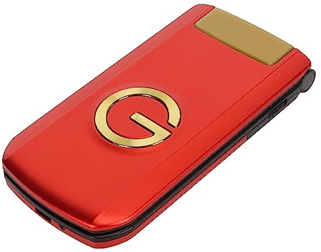 ASHATA Senior Klapphandy für Senioren, Entsperrtes 2G Handy mit Dual SIM Steckplätze, Großes Tastenhandy mit 2,8 Zoll Bildschirm, 4800 mAh, UKW Radio, Kamera, Rot