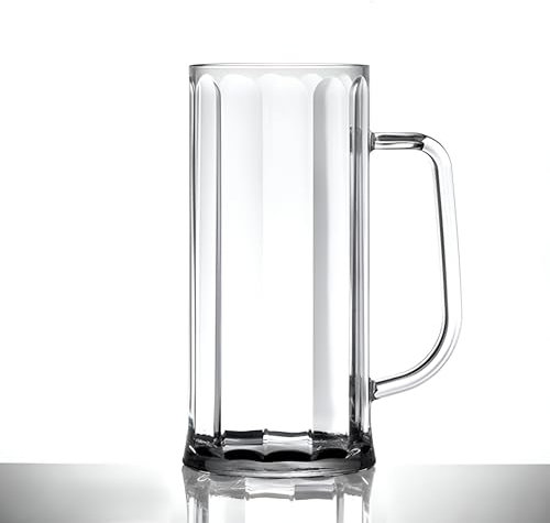 Elite Premium 2 Pint Bavarian Tankard CE - Case of 4 - Plastic Beer Glasses