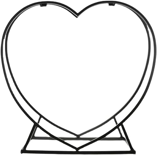 JUGALIADC Oortalegna Portalegna da Ardere Portalegna per Interni Portalegna da Ardere Impermeabile A Forma di Cuore Impilabile Portalegna in Ferro Nero. Metallo