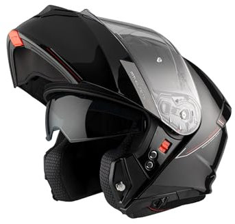 CASCO MT GENESIS SV SOLIDO A1 NERO LUCIDO L