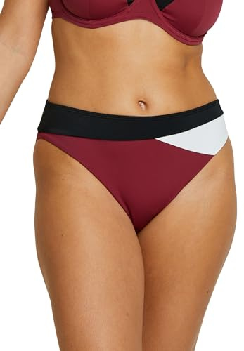 sans Complexe, Maillot de Bain, Culotte Taille Médium, Modèle Beyond The Beach, Colorblock Prune, 38
