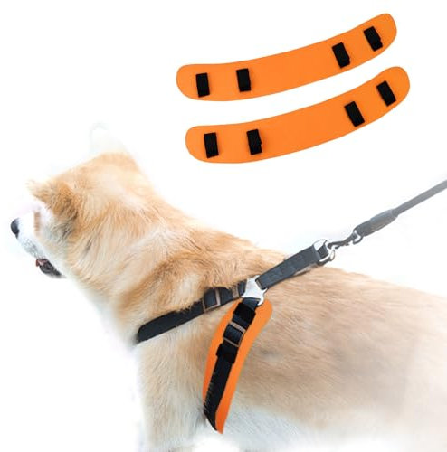 tinkare Dog Chest Pad - Soft Padding, Waterproof, Easy to Cut & Attach, Prevents Rubbing & Chaffing, Small, Orange