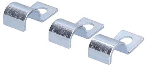 Pack of 20 Single Hole Pipe Clamps, Galvanised Stainless Steel Pipe Clamp for Ruuber Rings, Steel Pipes (10 mm)