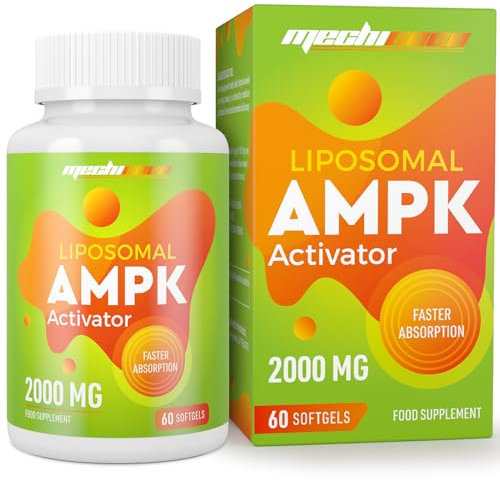 Liposomal AMPK Activator Capsules 2000 mg, 6-in-1 Formula with Quercetin Dihydrate, Resveratrol and Cinnamon Bark, for Antioxidant Support and Cellular Regulation, NO Soy,NO Gluten