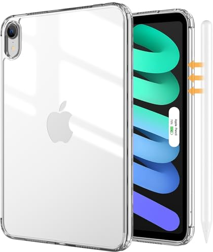 ProCase Clear Back Case for iPad Mini 7(A17 Pro)/ iPad Mini 6 -Clear | Slim Light Transparent Anti-Yellow Back Cover for 8.3 Inch iPad Mini 7th/6th Generation 2024 2021