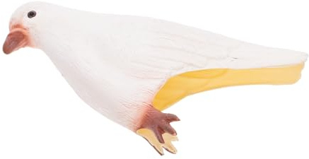 BESTonZON Pigeon Shape Rubber Decor Artificial Pigeon Statue Bird Prop for Garden Courtyard Party Theater Stage Props