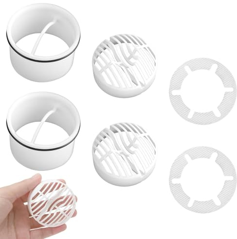 Xbessc 2 Set Haarsieb Tauchrohr für Dusche Ablaufgarnitur Kunststoff Haarfänger Dusche Sieb Dusche Abfluss Haare Haarfilter Siebeinsatz Duschablauf Siphon Kompatibel 6960, 6963, 6961, 6962