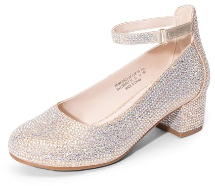 DREAM PAIRS Chaussures Princesse Fille Habillees,Or,33.5