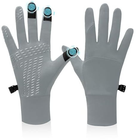 BLUEVER Guanti da Corsa, Guanti Invernali Antivento Touchscreen Guanti Sportivi Caldi Antiscivolo Idrorepellenti per Uomo Donna, Idea per Corsa, Ciclismo, Arrampicata, Escursionismo