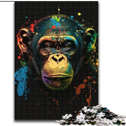 Puzzle 1000 Teile für Erwachsene, AFFE, 1000-teiliges Puzzle für Teenager, Familien-Lernspiele, Heimdekoration, Geschenk (Größe 26x38cm)
