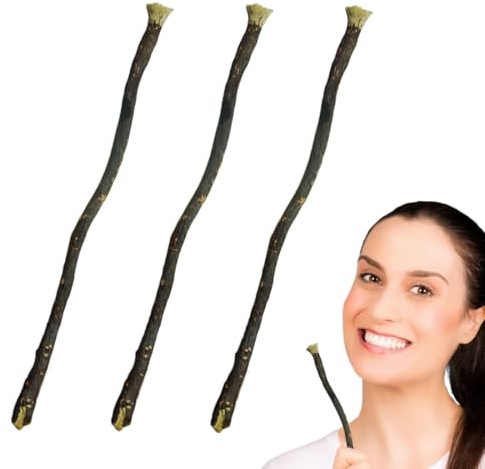 HAMKU 3 PCS bastoncini di Miswak spazzolino da denti tradizionale arabo cura della bocca tradizionale e sbiancamento dei denti