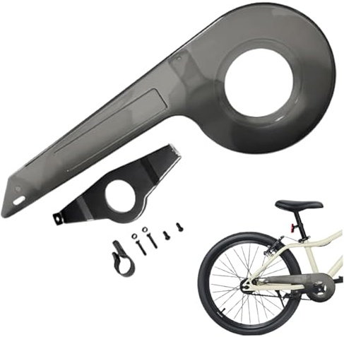 Fahrradkette Guard Fit für 32-36 Zähne Universal Fahrradkettenwache Kinder Robustradabdeckung für Zubehör transparent schwarzes Fahrrad