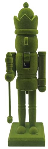 Alipis Nussknacker-Soldat-Figur-Modell Aus Holz Beflockt in Pastellfarben Als Weihnachtstisch-Dekoration Und Dekorative Nussknacker-Figur Für Festliche Sammlerfiguren