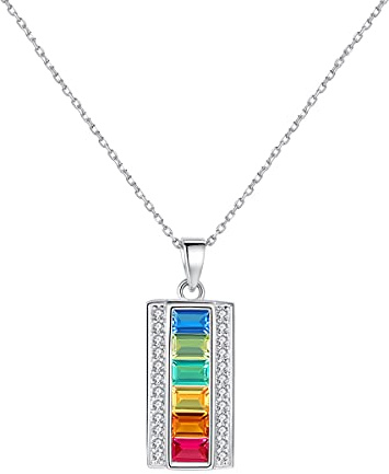 färgglada topas hänge halsband för kvinnor fina smycken collier