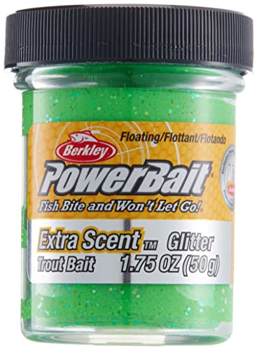 Berkley PowerBait Glitter Trout Bait, Spring Green, Jar