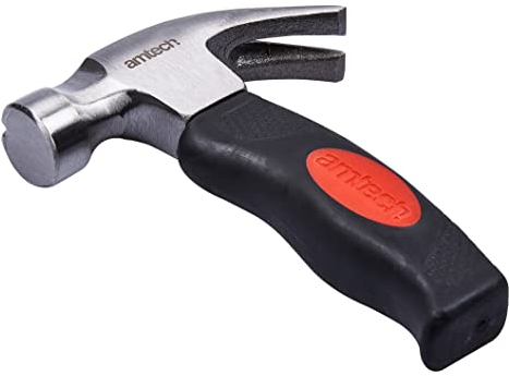 Am-Tech Marteau arrache-clou court avec porte-clous magnétique (Import Grande Bretagne)