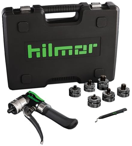 Hilmor 1839015 Compact Swage Tool Kit with Case, HVAC Tools and Equipment for Maintenance and Repairs, Single Hand Operation, Black