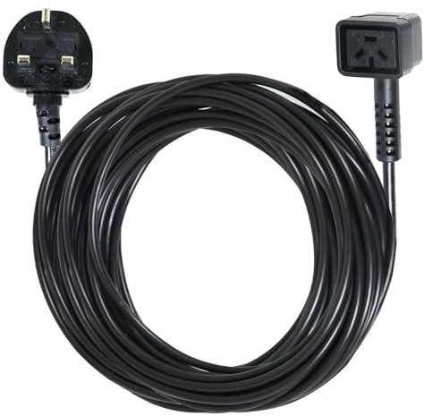SPARES2GO Mains Cable Power Lead & UK Plug Compatible with Numatic Henry Tub Vacuum Cleaners (12 Metres, 3 pin)